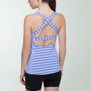 Lululemon Core Kicker Workout Tank in Apex Stripe Lavender Dusk W-118 SZ 6